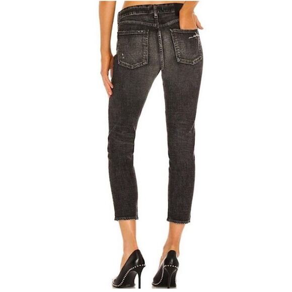 Moussy Vintage Faded Black Prichard Skinny Cropped Ankle Jeans Sz 26 - Picture 12 of 14